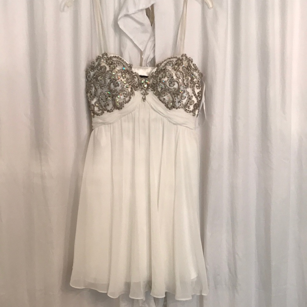 White cocktail dress